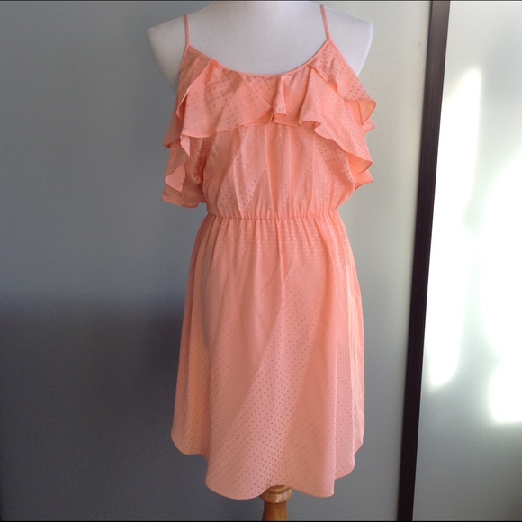 Rebecca Taylor coral silk summer cocktail dress - Picture 4 of 4