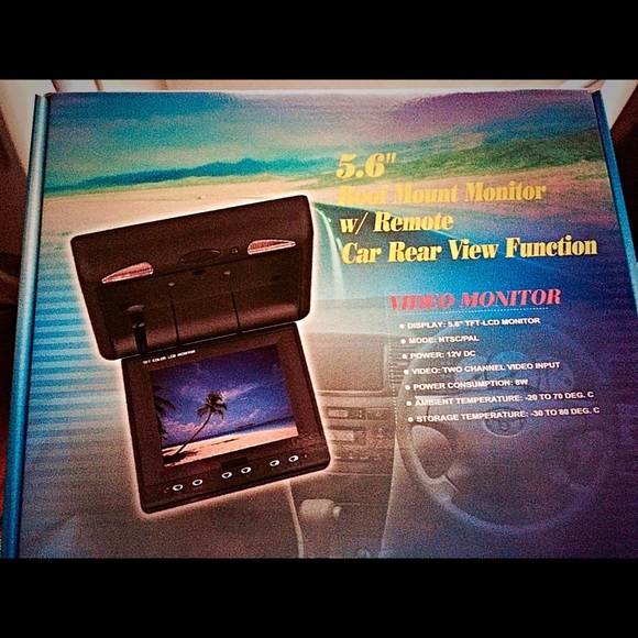 Roof mounted LCD monitor