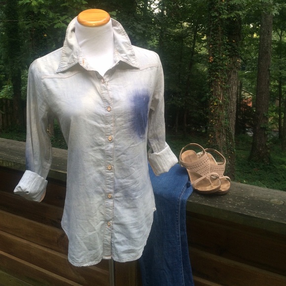 SHIRT ACID WASH COTTON LONG SLEEVE