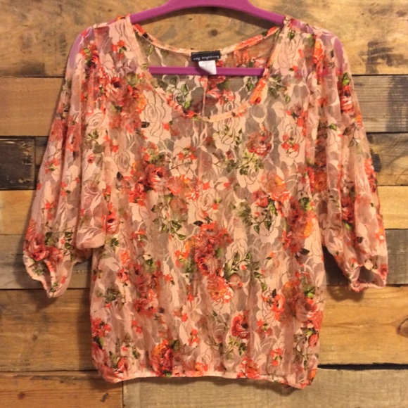 Rose Print Boho Top