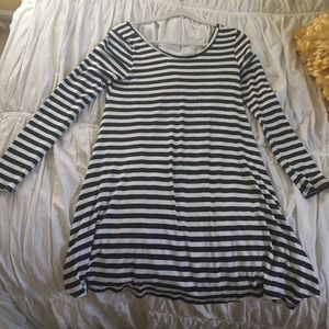 Black and white stripped dress