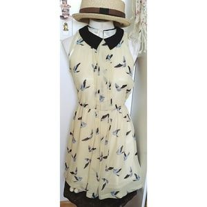 Zara bird print dress