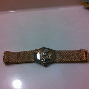 Vintage gold elephant elastic belt