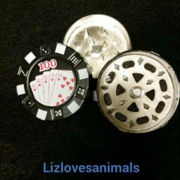 Herb grinder poker chip