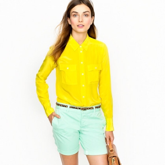 Jcrew Blythe blouse sunrise yellow
