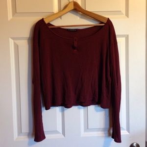 🚀SOLD🚀Brandy Melville burgundy pullover sweater