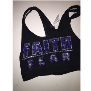 faith over fear sports bra