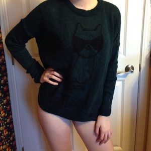 Topshop bandit kitty sweatshirt