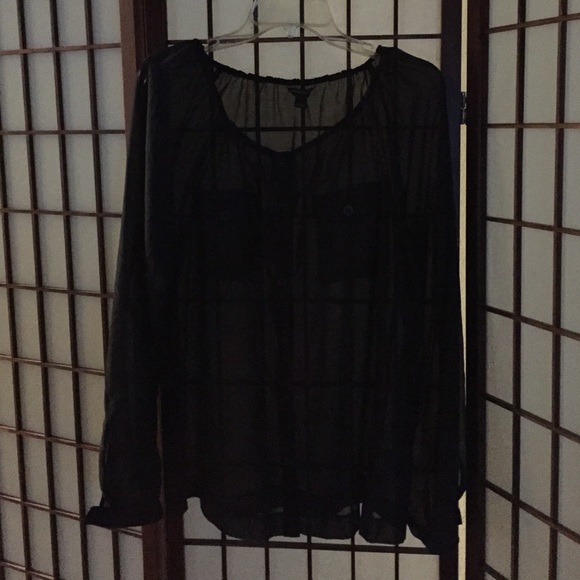 Navy Blue Bohemian Blouse