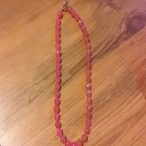 Pink beaded necklace