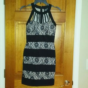 Black lace cocktail dress!