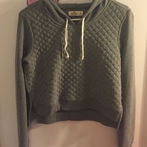 Grey Quilted Sweatshirt