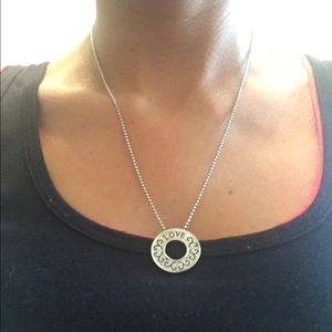 Silver love necklace