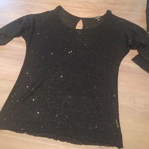 Worn once Bebe sequin loose fitting top