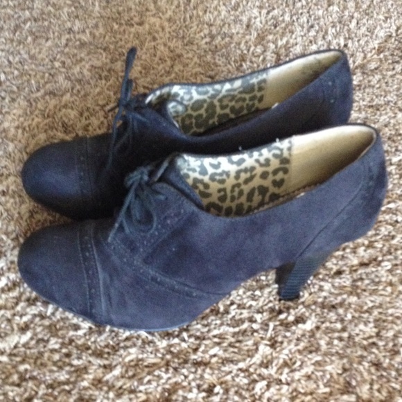 UK Style from French Connection  Shoes - New Black suede Oxford Booties without box