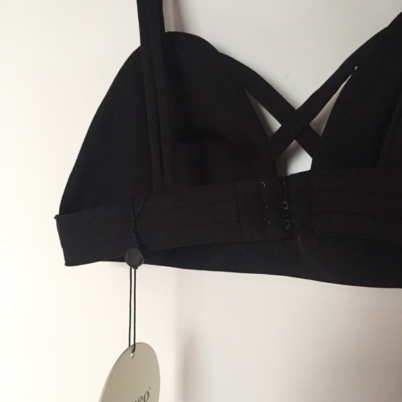 Cameo fast friends black strappy bralette bustier