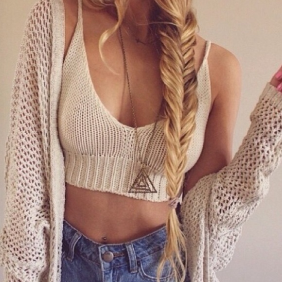 Brandy Melville Chelsea knit bralette