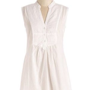 ModCloth On Your Roam Time Tunic in White - 1X