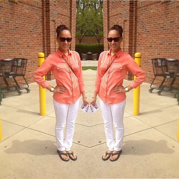 American Eagle White Skinny Jeans