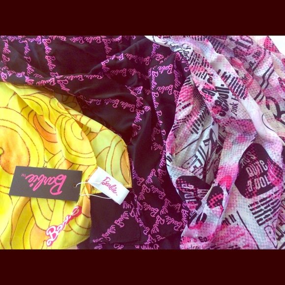 Set of 3 Barbie Branded Silk Scarves