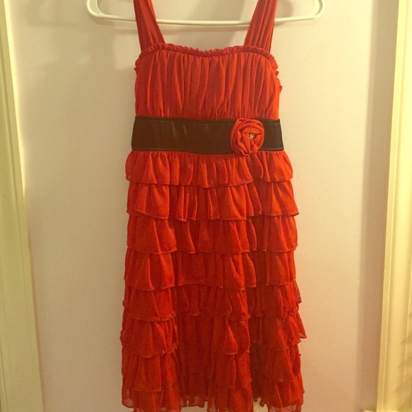 Red Ruffle Dress