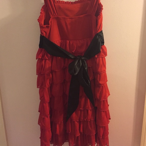 Red Ruffle Dress - Picture 2 of 2