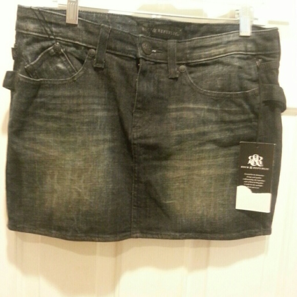 Rock and Republic Denim Mini Skirt