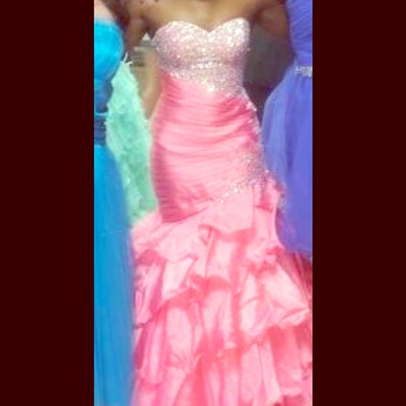 Coral prom dress