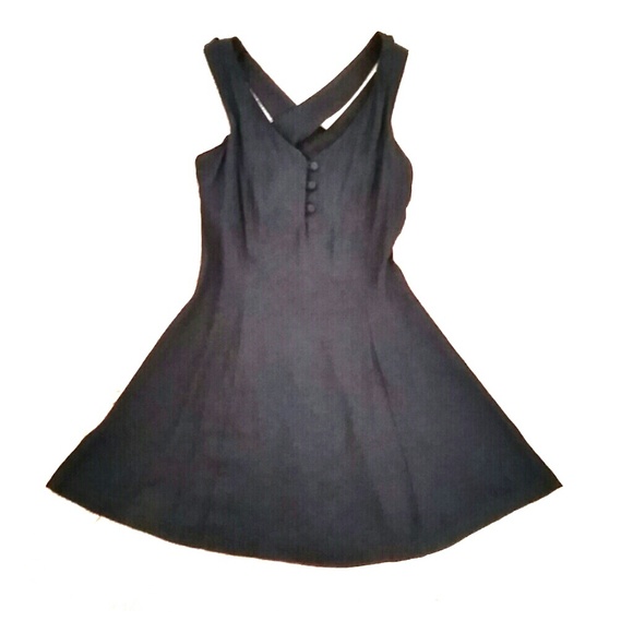 Vintage Alyn Paige black criss cross strap dress