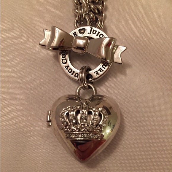 Juicy couture silver charm necklace