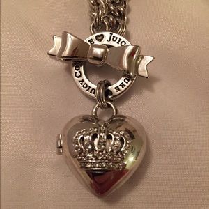 Juicy couture silver charm necklace
