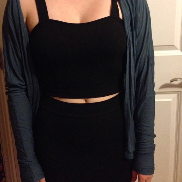 Foreign exchange blue cardigan