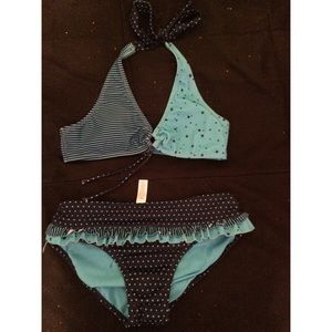 Blue Mismatched Swimsuit