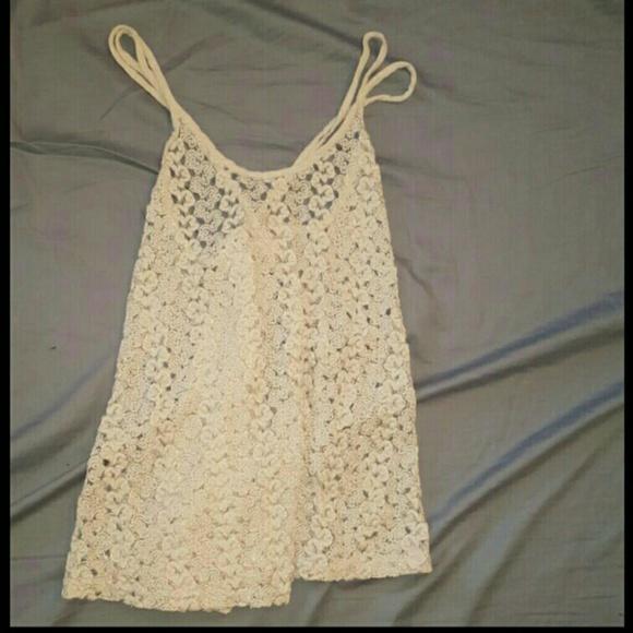 NWOT cute creamy white cover up