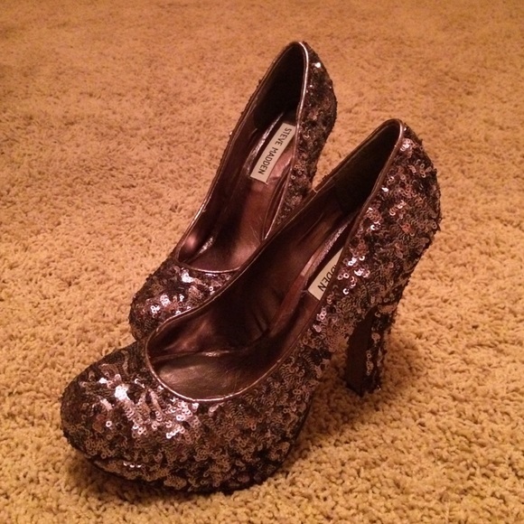 Steve Madden sequined heels