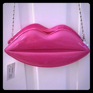 NWT Hot Pink Lip Purse / Clutch