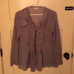 Mystree Grey Rosette Cardigan M
