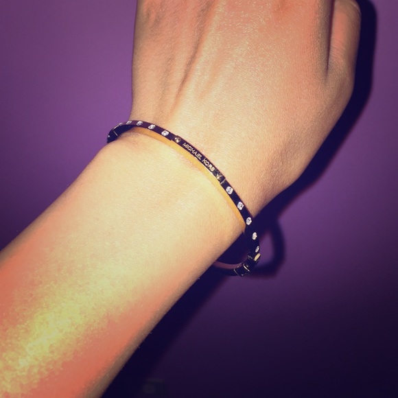 Studded Michael Kors gold bracelet/bangle