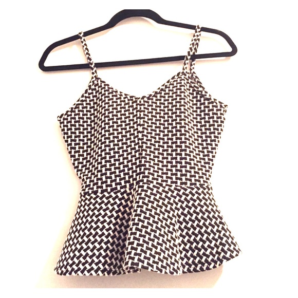 Checkered peplum top