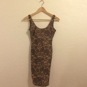 American Apparel nylon tricot scoop back dress