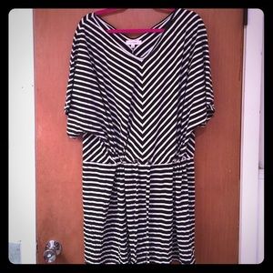 Striped Drawstring dress 2x