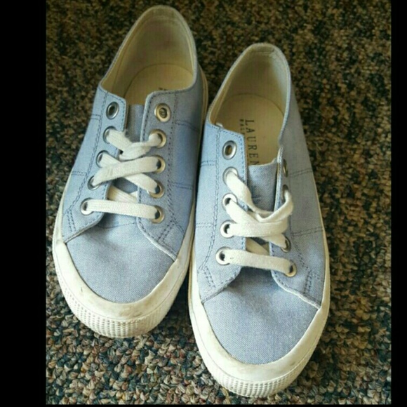 Ralph Lauren Blue Oxford Jolie Sneakers