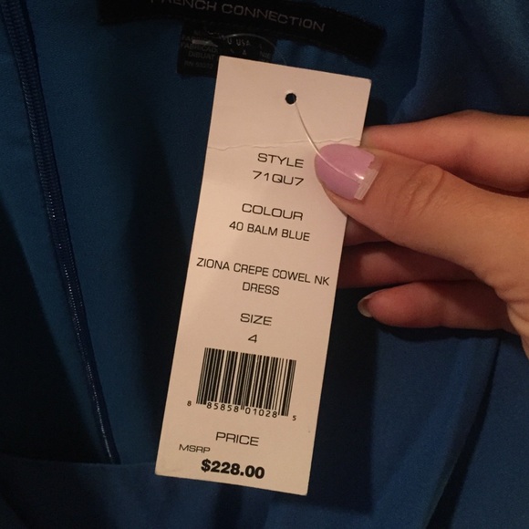 πHPπ French Connection Crepe Cowel Neck Dress 4 - Picture 3 of 4