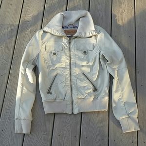 SOLD Tan faux leather jacket
