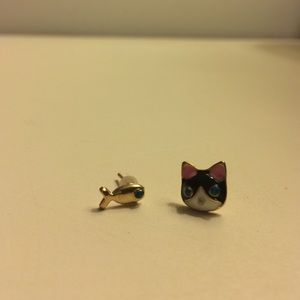 Cat and Fish earrings