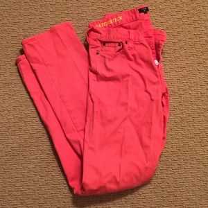 Jcrew Coral Matchstick Jeans Size 29