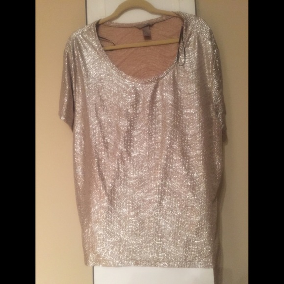 H&M gold shimmery shirt