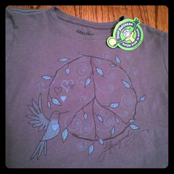 Life Is Good Organic Long Sleeve Peace Bird Top