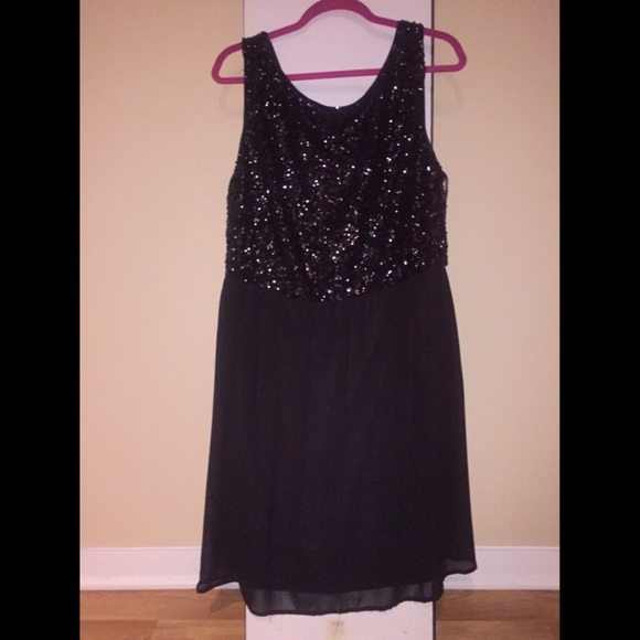 Black sequin dress