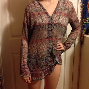 Urban Outfitters sheer button up